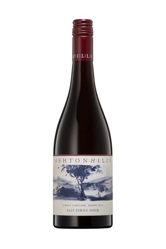 A bottle of Ashton Hills Woods Hill Single Vineyard Pinot Noir 2025